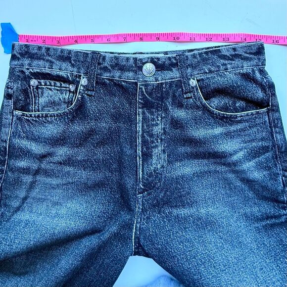 Rag + Bone Miramar Sofie High Waist Cotton Sweatpants Flaire “Jeans”/Washed Blac - Picture 8 of 16